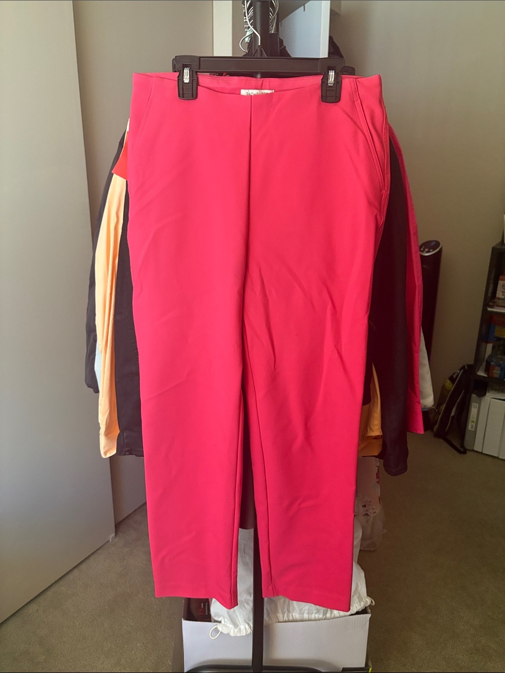Rachel Zoe Hot Pink Cropped Straight-Leg Pants